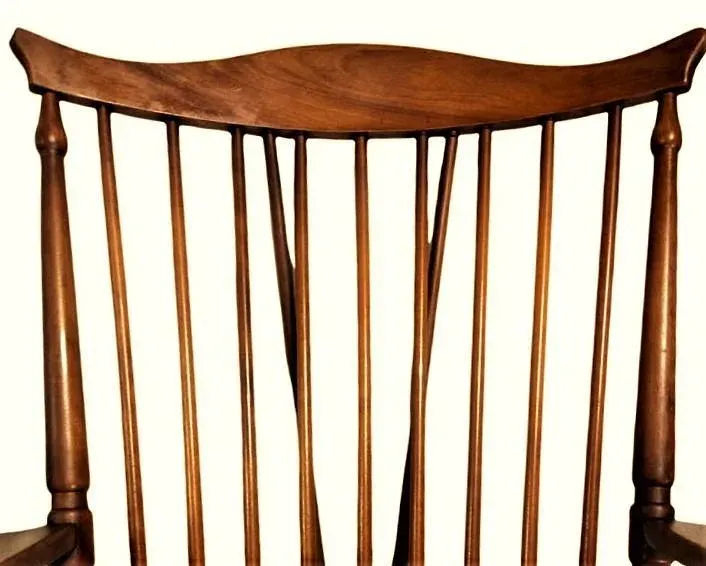 Stickley Brothers Signed Antique Maple Windsor Chair With Seat and Back Cushions - Grand Rapids - 1920s - Image 3