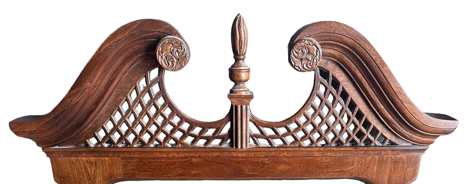 Solid Cherry Wood Chippendale Wall Mirror Made in North Carolina by Kincaid in 2001 - Image 3