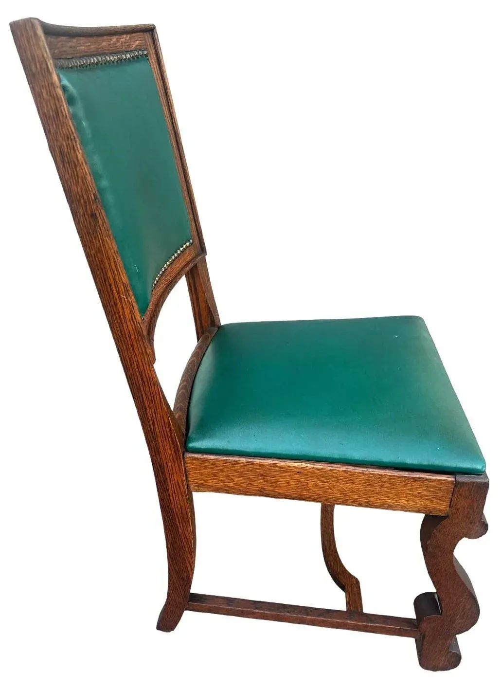 Antique Oak Hacienda Style Chairs - Set of 4 - Image 3