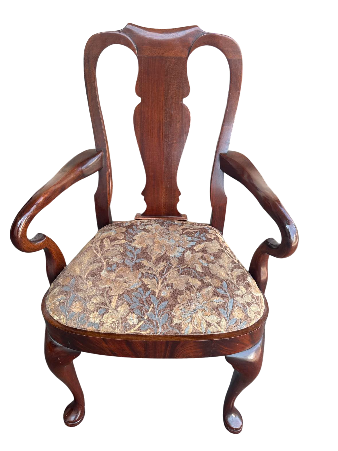 Set of 8 Hickory Chair Furniture Company Flame Mahogany Queen Anne Dining Chairs - Vintage Late 20th Century - Image 3