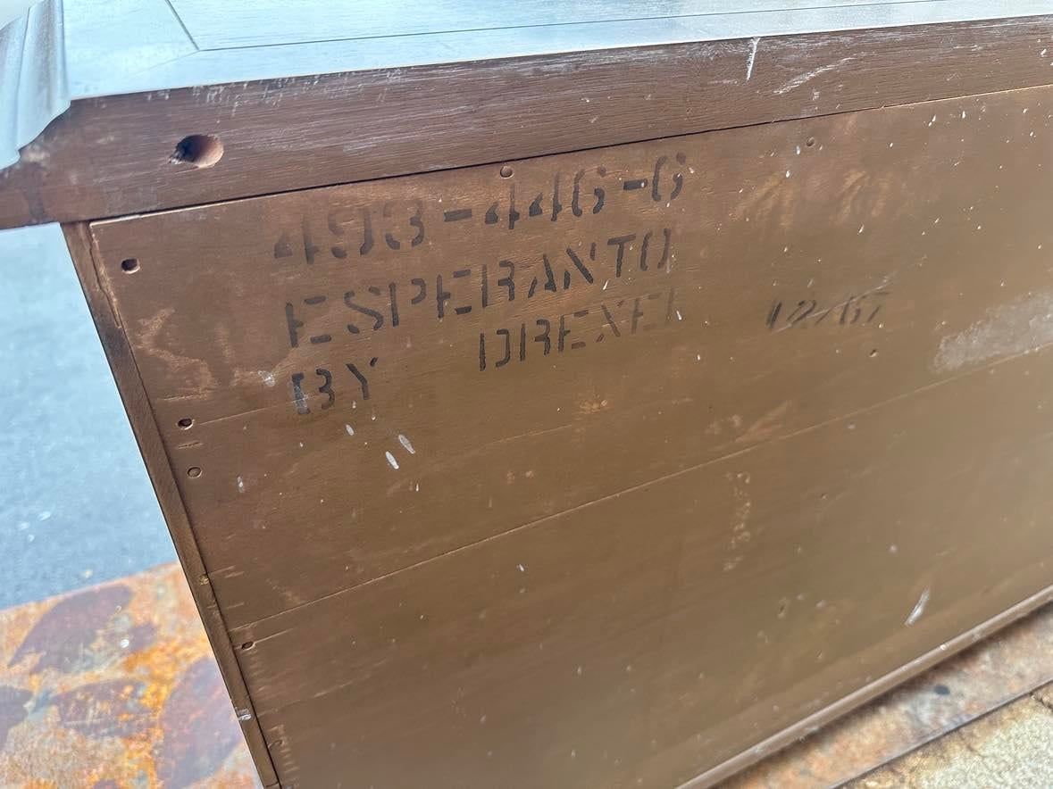 Drexel Esperanto Walnut Spanish Style Breakfront China Cabinet Made in 1967 - Image 3