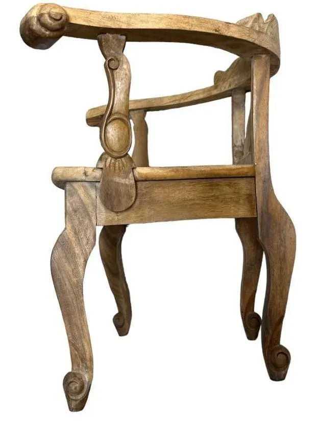 Mexican Carved Child’s Armchair - Vintage Late 20th Century - Image 3