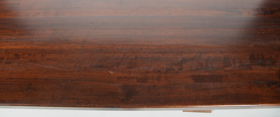 Solid Cherry Wood 79" Trestle Dining Table Made in Italy - Vintage Late 20th Century - Image 3