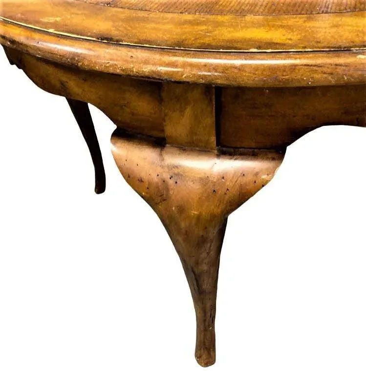 French Country Fruitwood and Oak Parquet Dining Table - Late 20th Century - Image 3