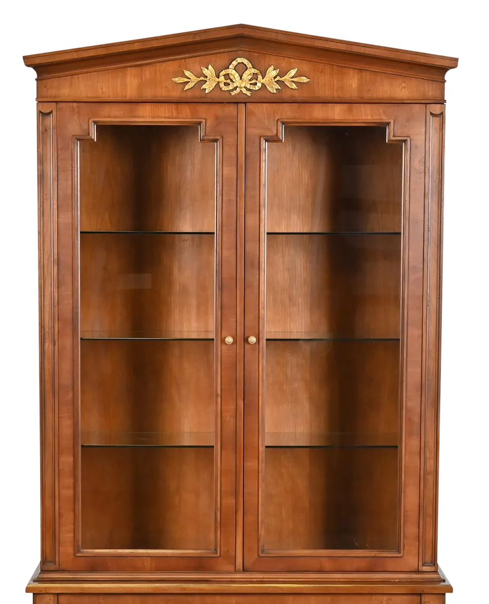 Kindel Grand Rapids 'Milano' Cherry Breakfront China Cabinet - Circa 1960 - Image 3