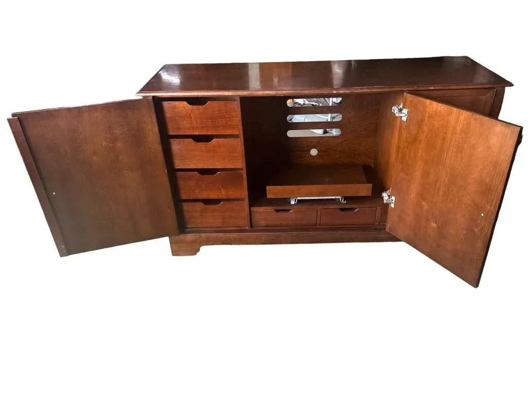 Late 20th Century Cherry Wood 72" Georgian Credenza 'Made Expressly for the Ritz-Carlton Hotel' - Image 3