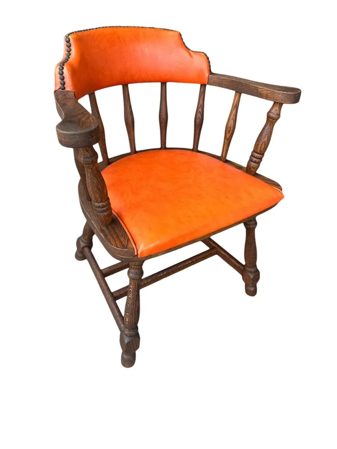 Buckstaff of Oshkosh Mid 20th Century Oak Pub Chairs - 11 Available - Image 3