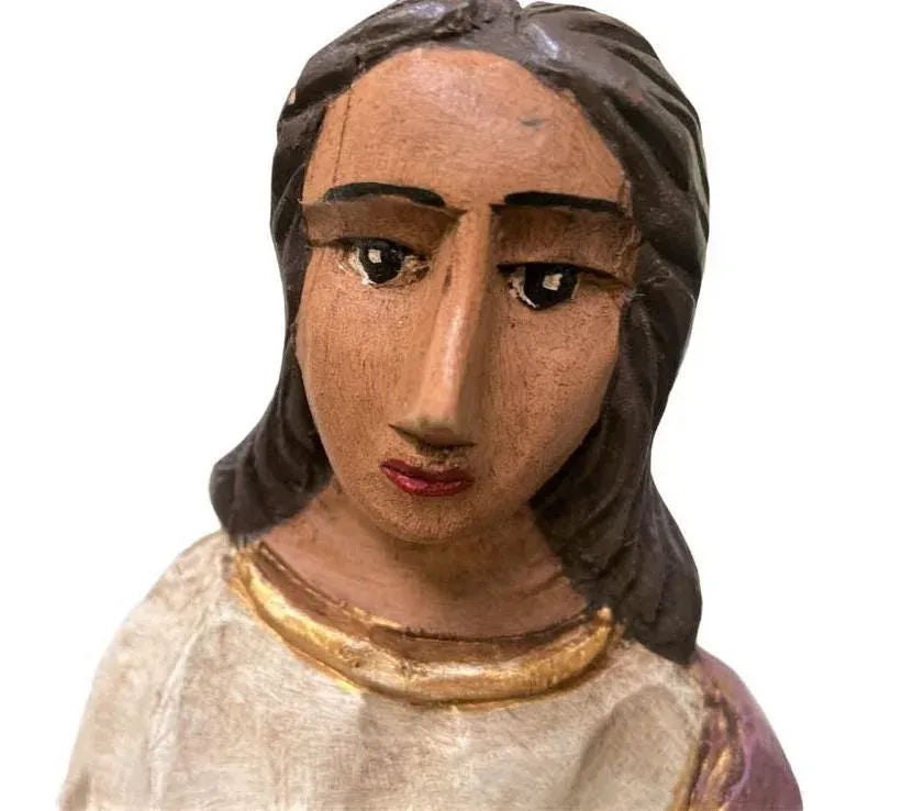 Large Mexican Santo Image of Santa Barbara by Jorge Morales Europa - Early 21st Century - Image 3