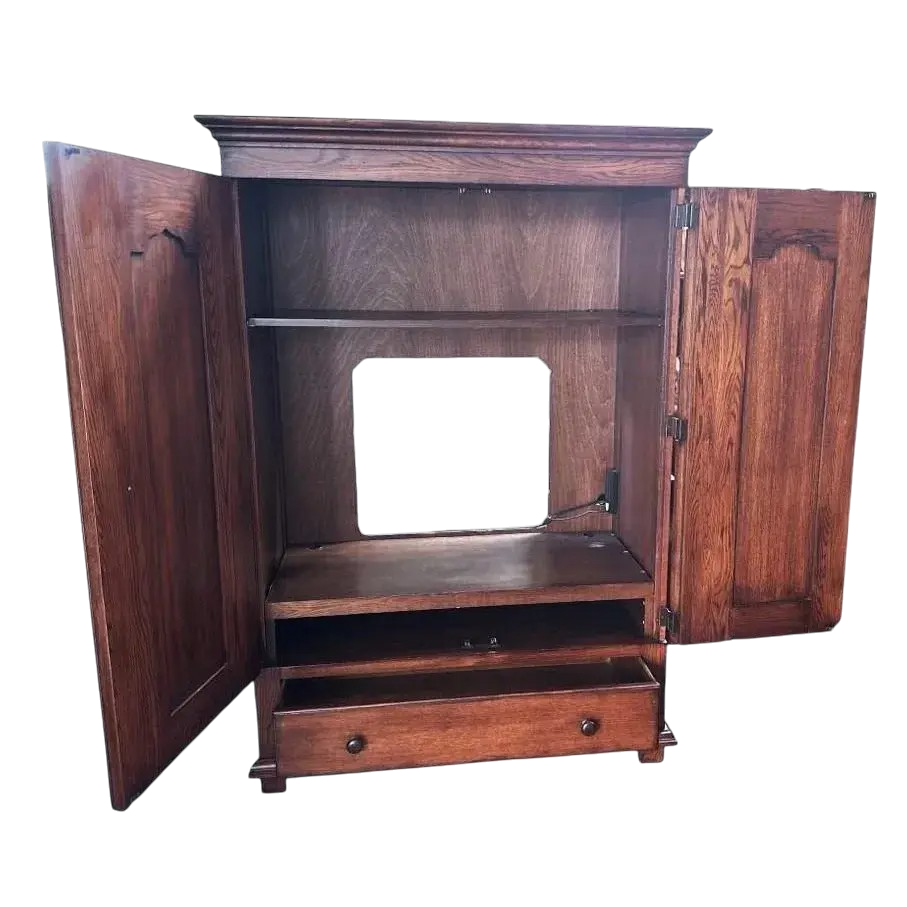 Romweber Vintage Oak Armoire - Late 20th Century - Image 3