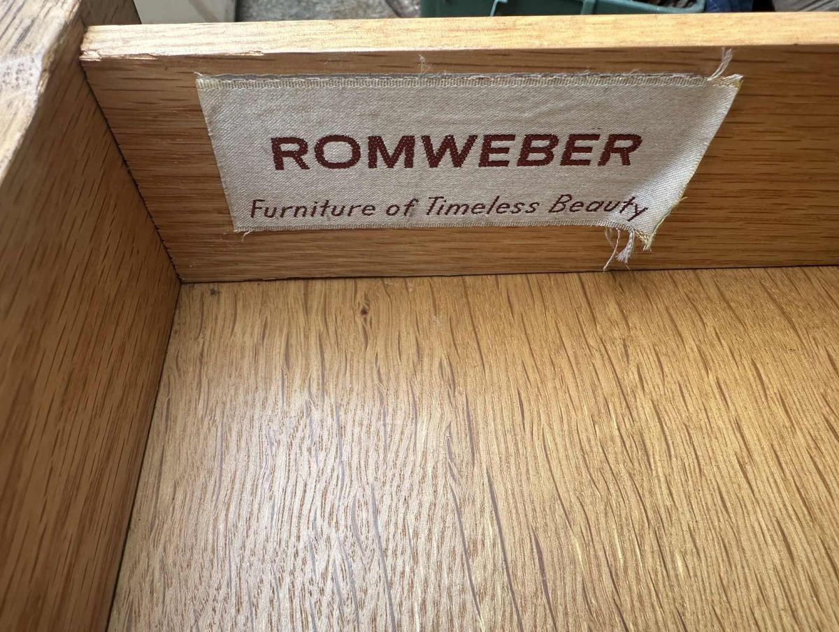 Vintage Romweber Viking Oak Desk - Circa 1960s - Image 3