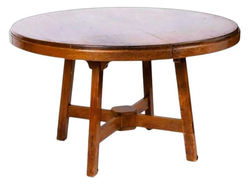 Signed Charles Limbert Antique Mission Oak Dining Table #2429 - Early 20th Century - Image 3