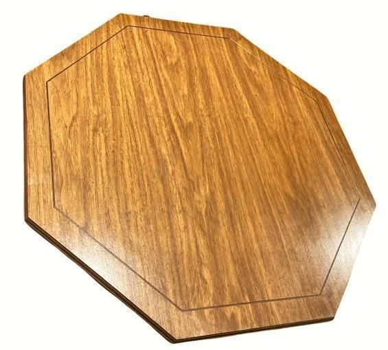 Spanish Revival Octagonal Coffee Table in Oak and Fruitwood by Mersman - Mid 20th Century - Image 3
