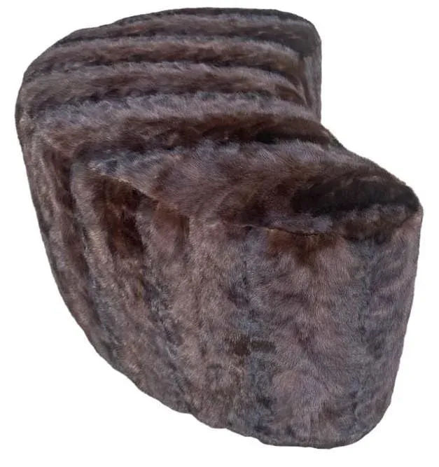 Vladimir Kagan Design Nautilus Ottoman Upholstered in Mink Fur - Image 3