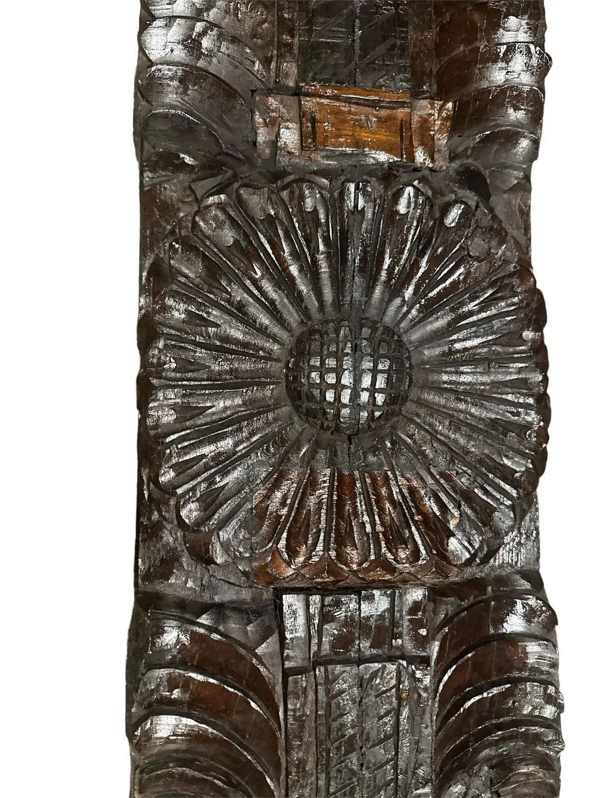 Heavily Carved Mexican Pedestal or Plant Stand - Image 3