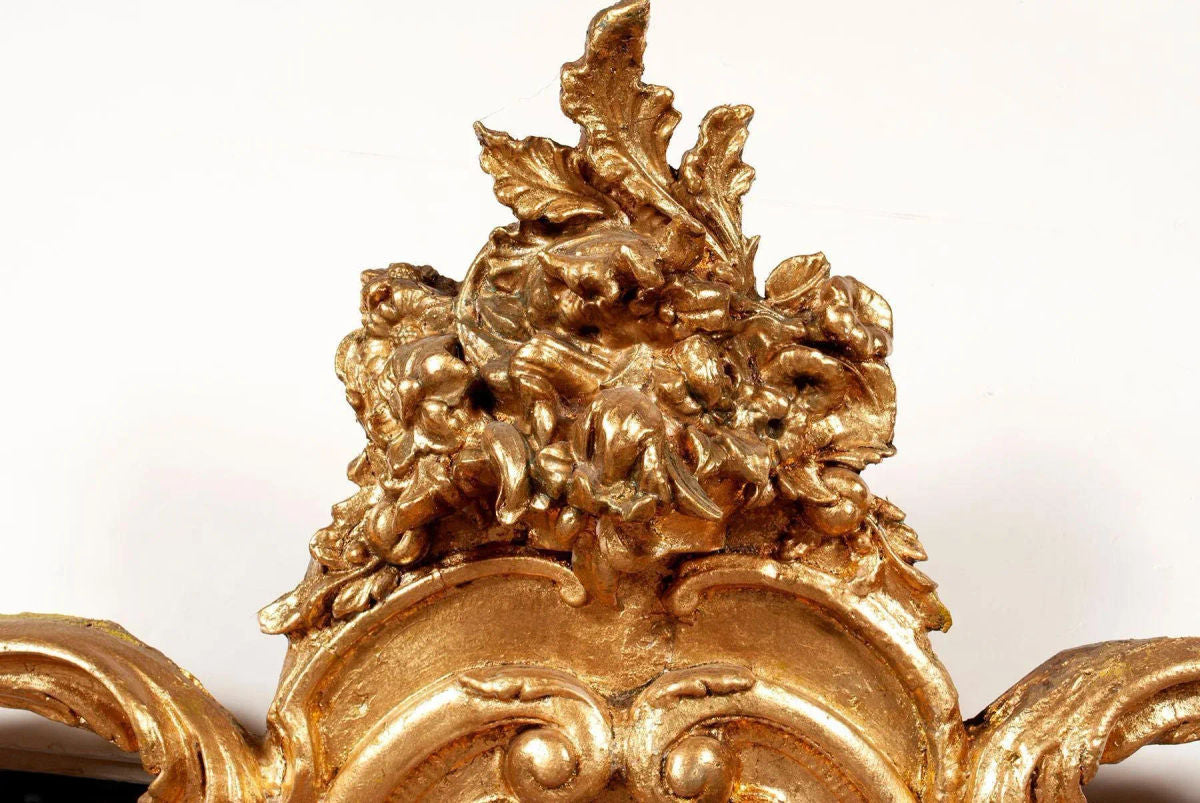 Monumental French Rococo Gilded Age Giltwood 7' Tall Wall Mirror - Late 19th Century - Image 3