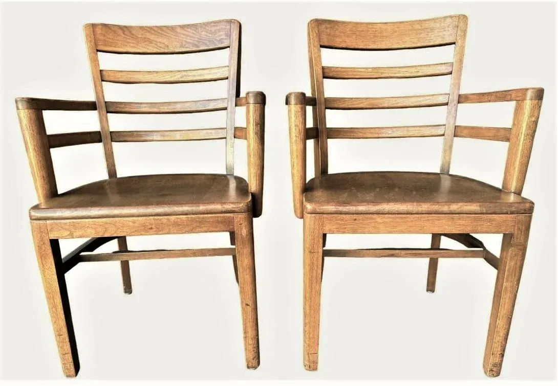 Boling Chair Company Walnut Mid 20th Century Office Chairs - a Pair - Image 3