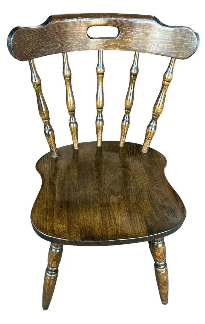 Solid Oak Pub Chairs - Set of 4 - Image 3