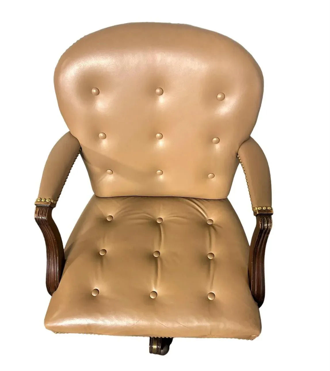 Vintage Leather Executive Swivel Chair by Leathercraft - Early 21st Century - Image 4