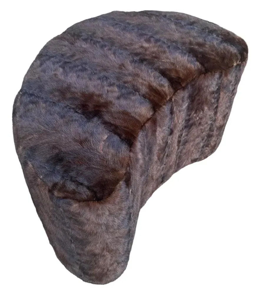 Vladimir Kagan Design Nautilus Ottoman Upholstered in Mink Fur - Image 4