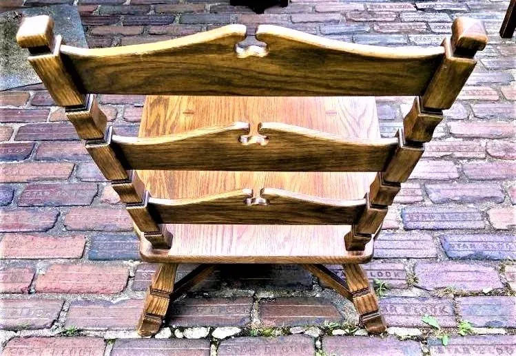 Romweber Viking Oak Chair With Original Tweed Cushions - Vintage Mid 20th Century - Image 4