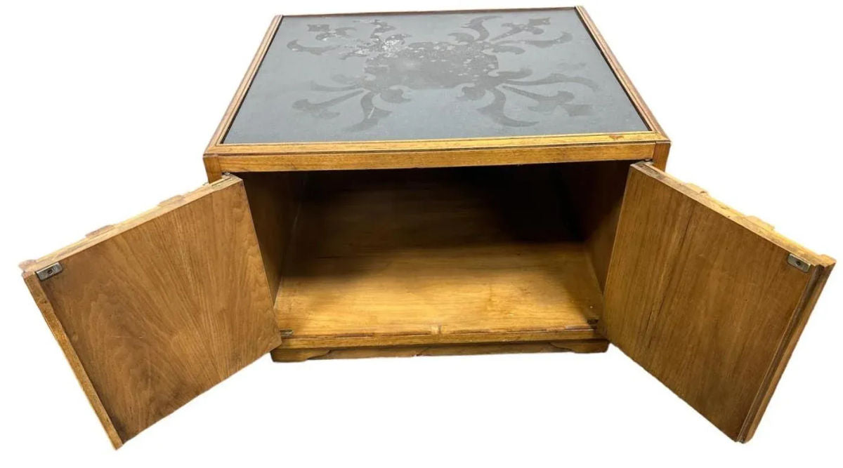 Jim Peed Drexel Esperanto Square Side Table With Slate Top - Made in 1966 - Image 4
