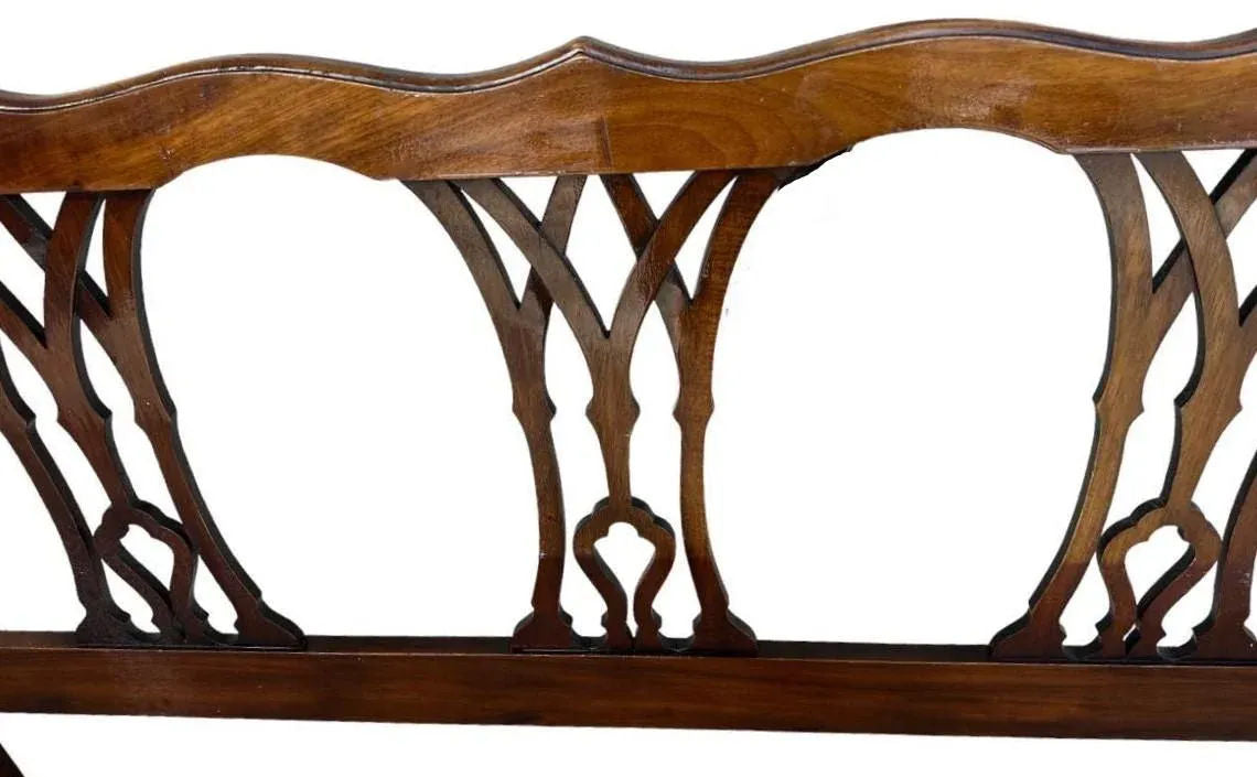 Kindel Grand Rapids Oxford Chippendale Full Size Headboard - Solid Cherry Wood - Circa 1940s - Image 4