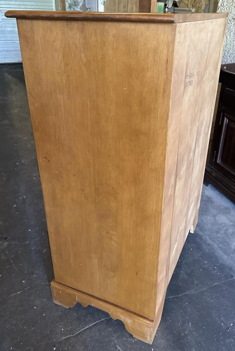 Ethan Allen Nutmeg Solid Maple 46" High Chest of 6 Drawers - Vintage 1960s - Image 4