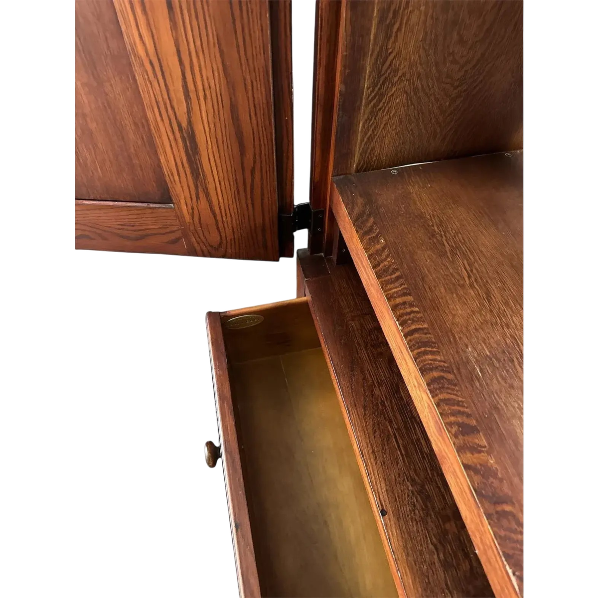 Romweber Vintage Oak Armoire - Late 20th Century - Image 4