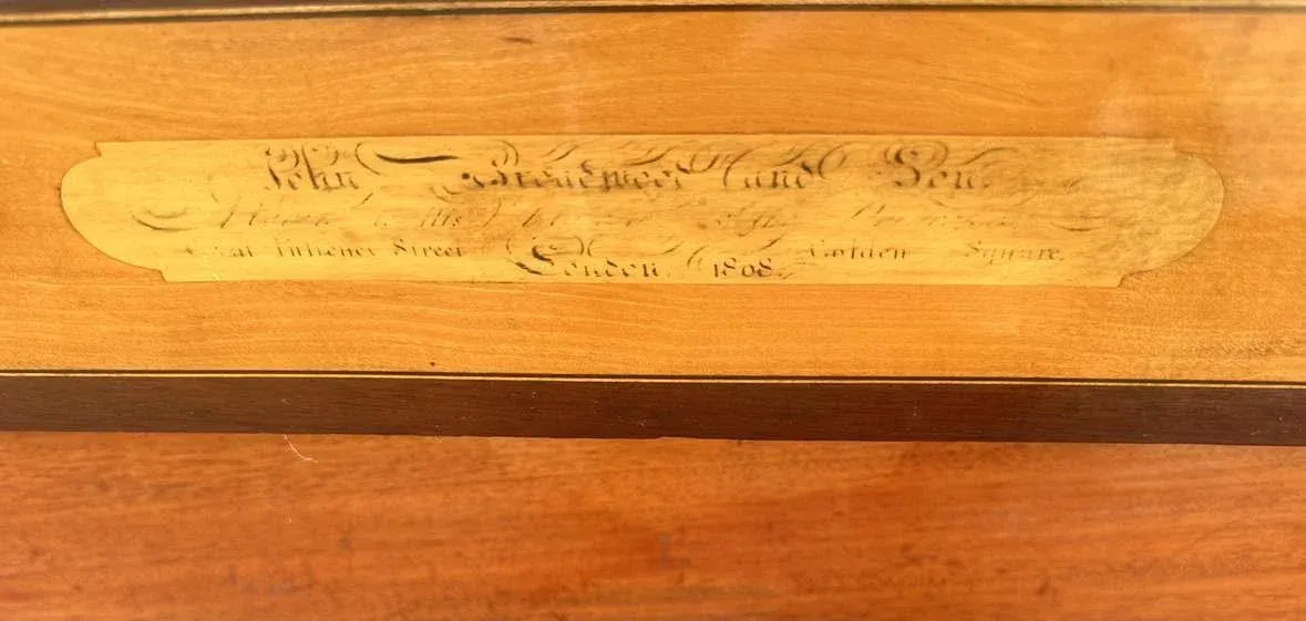 John Broadwood & Son Square Piano Made in London, Signed and Dated in 1808 - Converted Into Console Table or Dressing Table - Image 4