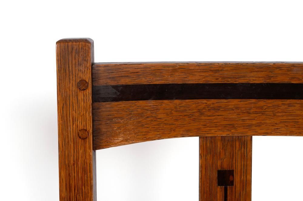 Antique Signed Charles Limbert 'Ebon-Oak' Dining Chairs - Set of 4 - Rare Find Circa 1915 - Image 4