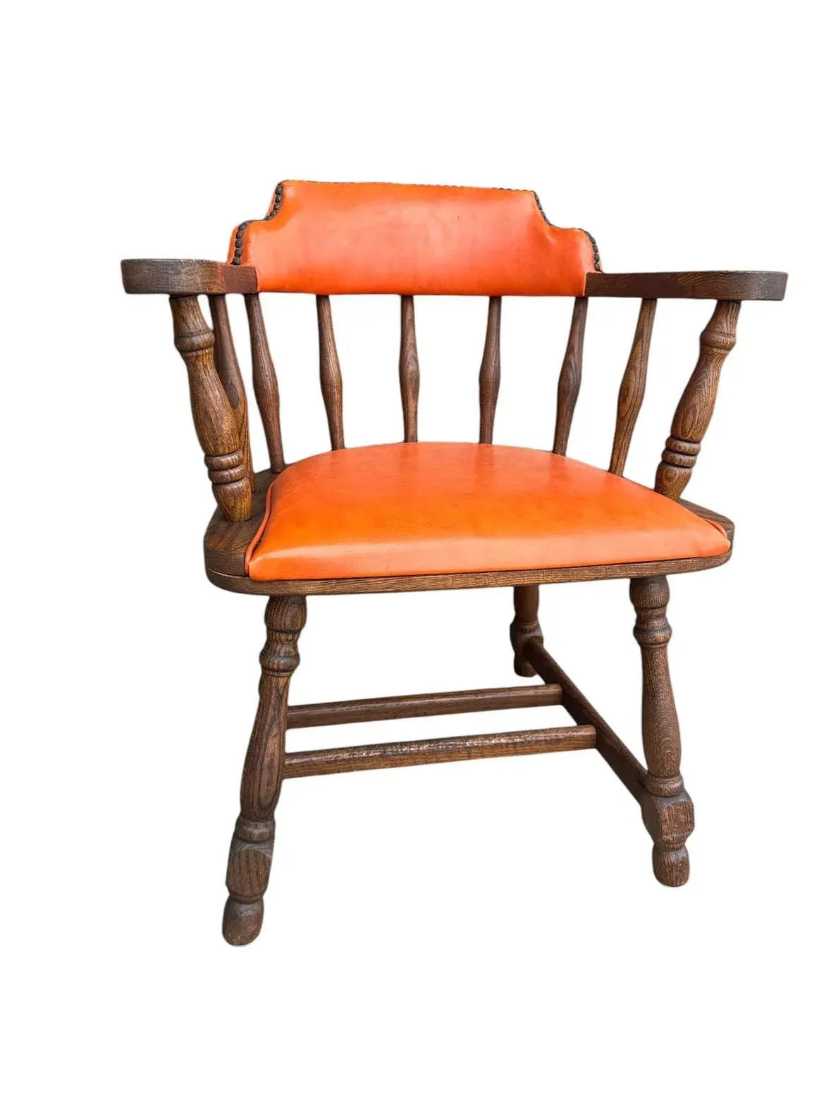 Buckstaff of Oshkosh Mid 20th Century Oak Pub Chairs - 11 Available - Image 4