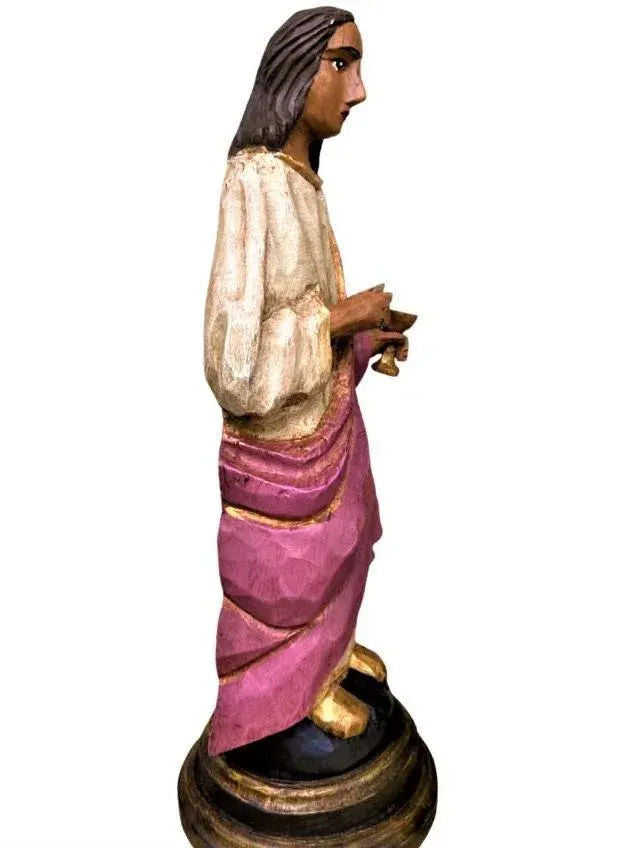 Large Mexican Santo Image of Santa Barbara by Jorge Morales Europa - Early 21st Century - Image 4