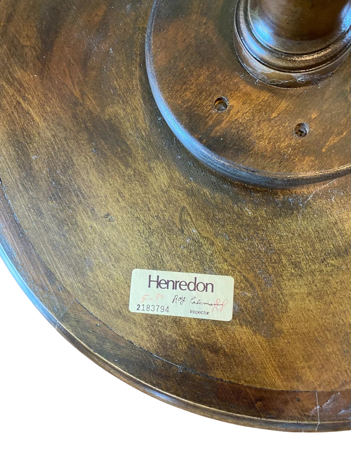 Henredon Vintage Mahogany George III Style Chippendale Round Side Table, Late 20th Century - Image 4