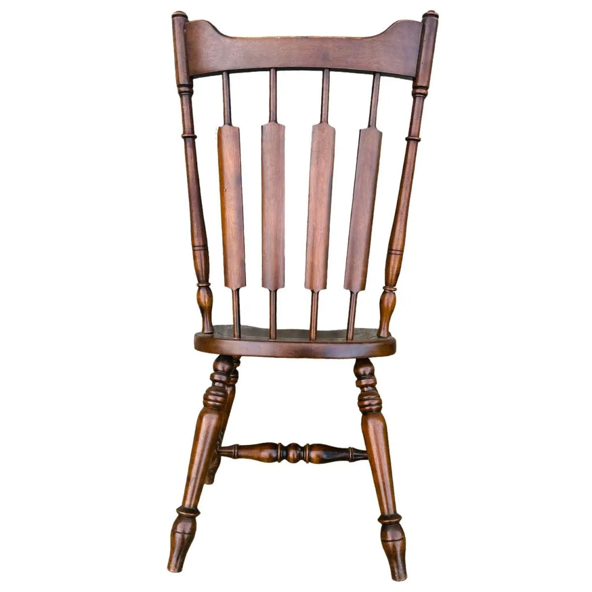 1960s Temple Stuart Solid Walnut Rockingham 'Cattail' Dining Chair - Image 4