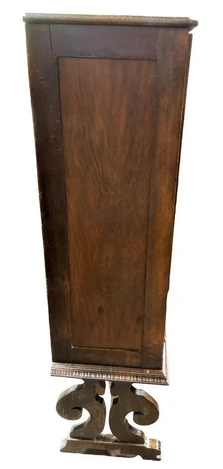 Albert Furniture Antique Spanish Revival Walnut China Cabinet - 1920s - Image 4