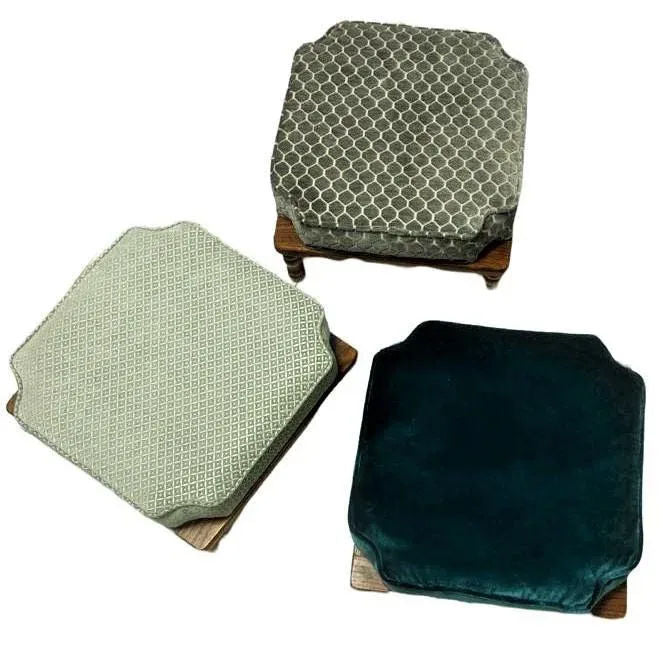 Mid 20th Century Stackable Ottomans With New Coordinating Upholstery - Set of 3 - Image 4