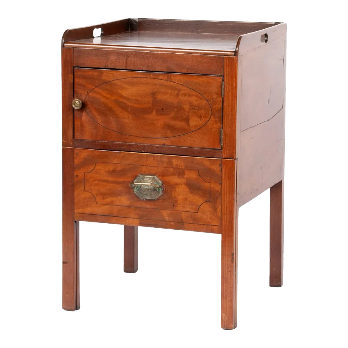 18th Century George III Mahogany Commode Made in England - Image 4