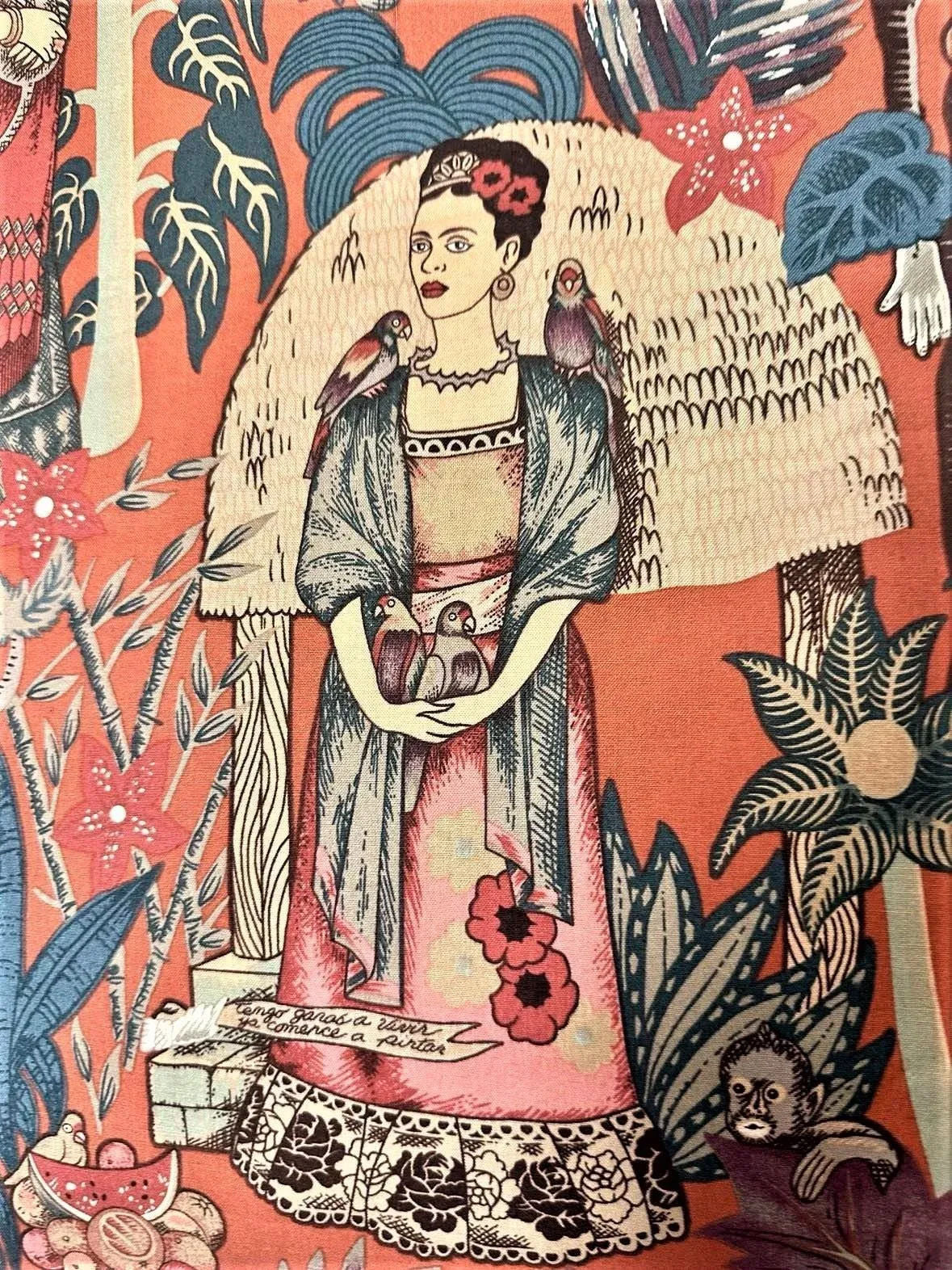 Vintage Schoonbeck/Henredon Armchair With ‘Frida’s Garden’ Chintz and Apricot Kravet Upholstery - Image 4