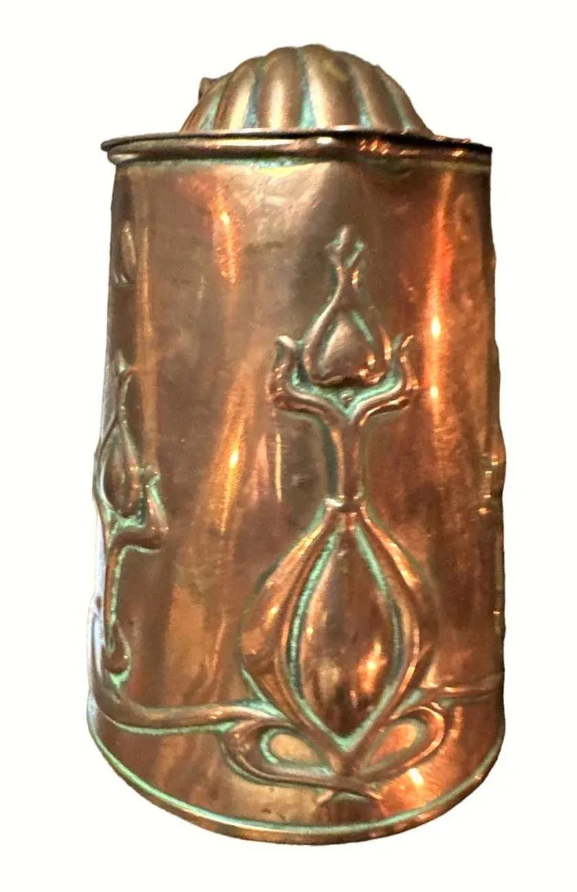 Antique English Arts & Crafts Handcrafted Copper Pitcher - Image 4