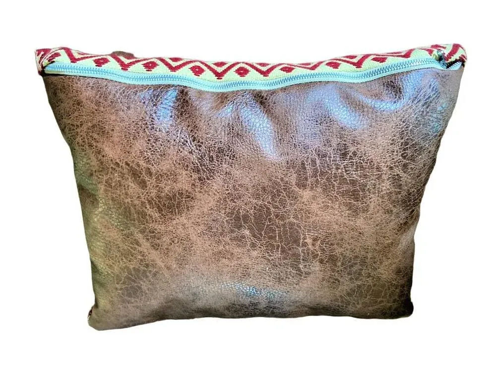 Hand-Embroidered Mexican Indigenous Pattern Pillow - Image 4