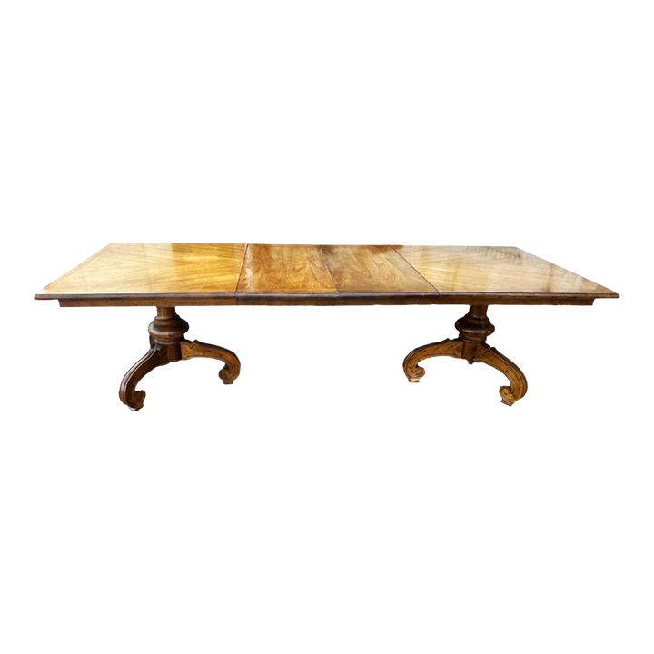 Drexel 'Velero' Spanish Style Pecan Wood 104" Refectory Table From the 1960s - Image 4