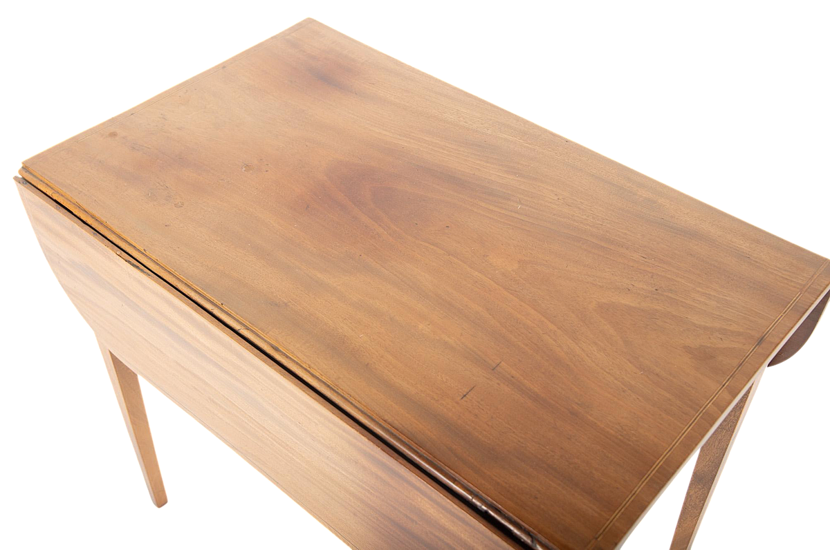 Antique Georgian English Pembroke Table With Satinwood Banded Border - Circa Early 19th or Late 18th Century - Image 4