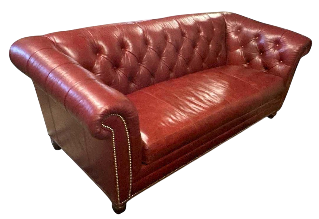 Leather Chesterfield 'Westchester' 89" Sofa Made in North Carolina by Lexington Furniture in 2020 - Image 4