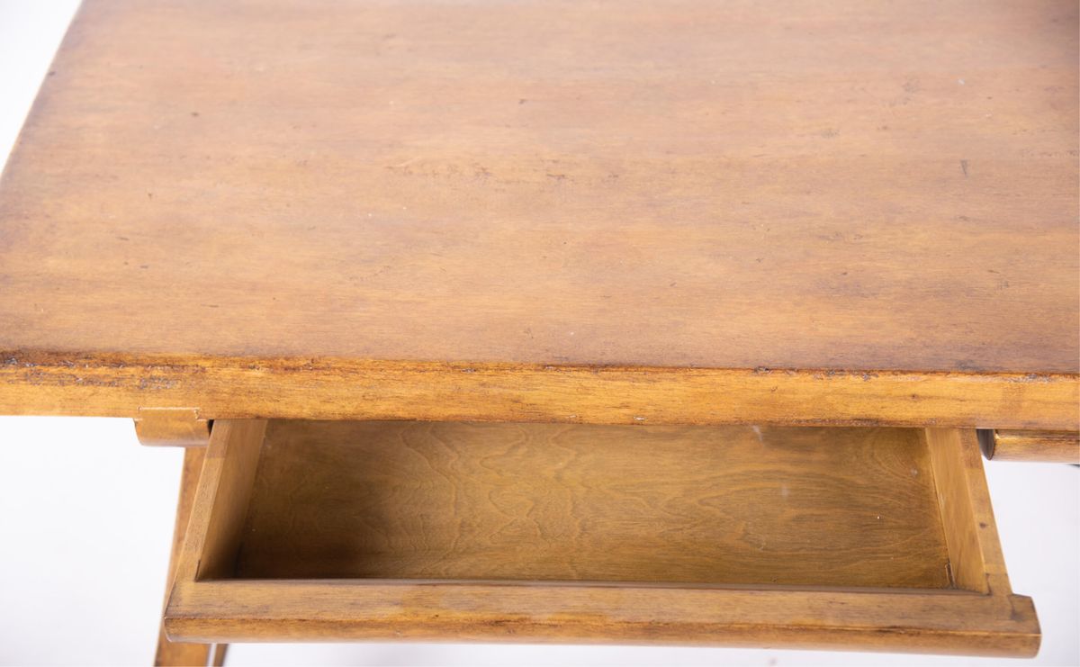 Antique Spanish Writing Desk or Console Table With Iron Stretcher - Circa Early 20th Century - Image 4