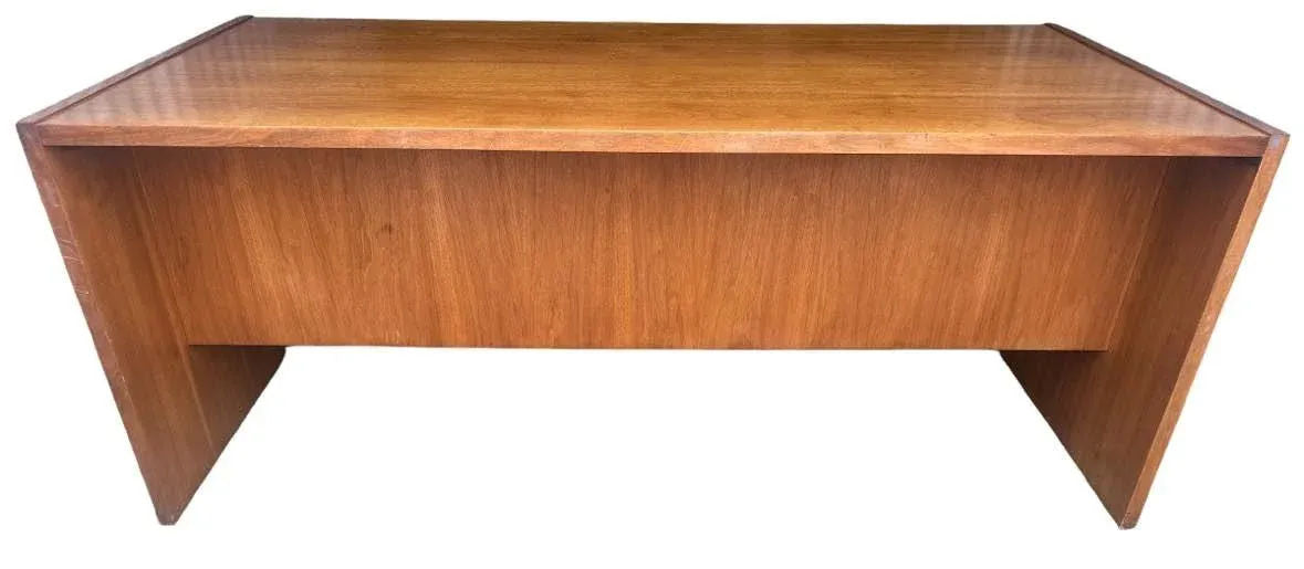 Edward Axel Roffman Walnut Executive Partners Desk - Vintage 1960s - Image 4