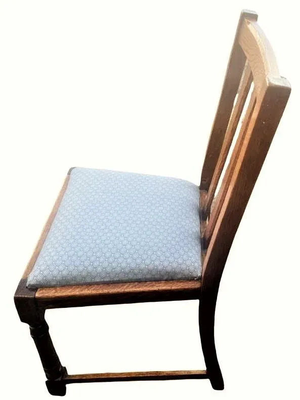 Scottish Arts & Crafts Quarter Sawn Oak Dining Chairs by F. H. Marshall - Set of 4 - Early 20th Century - Image 4