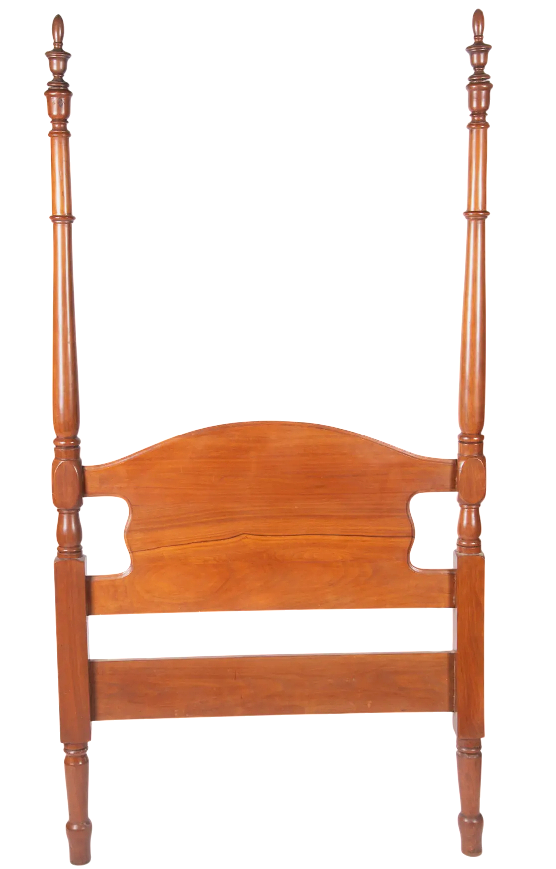 Pair of 19th Century Antique Solid Cherry Wood Four Poster Twin Beds - English Traditional Style - Image 4