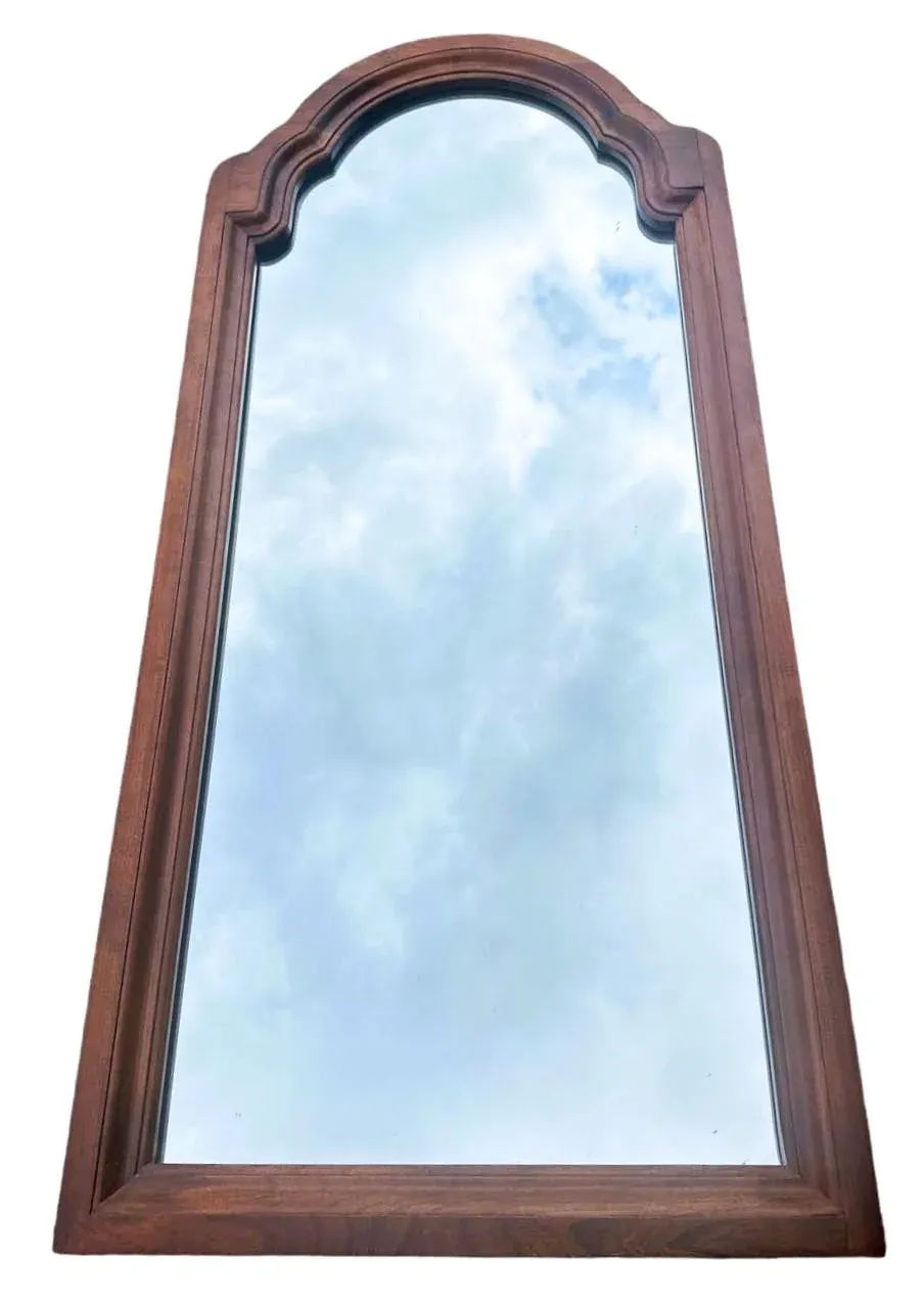 Louis Philippe Wall Mirror With Solid Cherry Wood Frame - Vintage Late 20th Century - Image 4