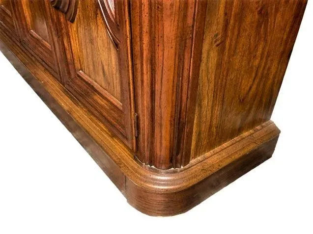 Mid 20th Century Spanish Revival Oak 70" Wide Credenza or Buffet Sideboard - Image 4