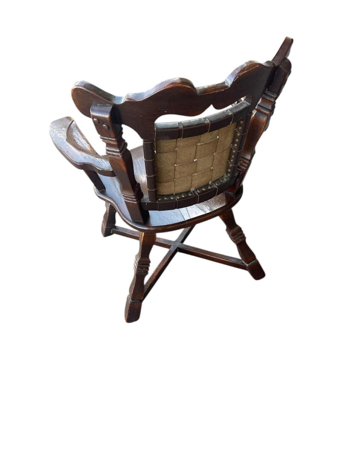 1950s Romweber Viking Oak Dining Chairs - Set of 6 Including 2 Armchairs - Image 4